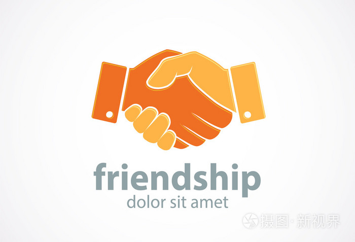 矢量友谊图标.社会团结, 团结, 伙伴关系的概念