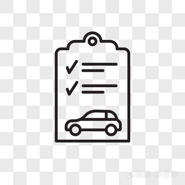 在透明背景上隔离的检查矢量图标, Inspe