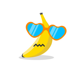 带情感矢量的香蕉脸卡通