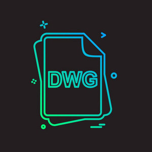 Dwg 文件类型图标设计矢量图