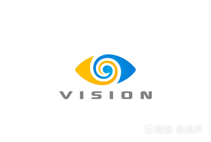 眼睛的标志视觉抽象徽标