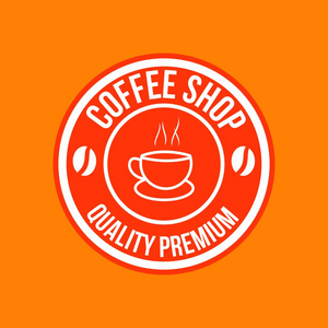 咖啡标志复古矢量标志咖啡馆商店元素插画标志孤立复古