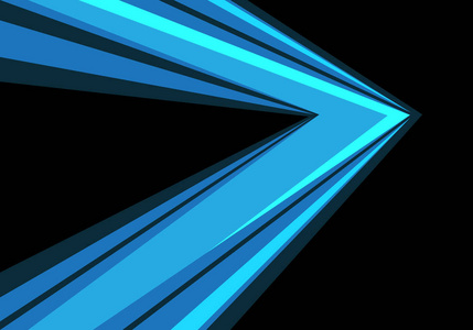 抽象蓝色箭头速度方向黑色设计现代未来主义背景矢量插画