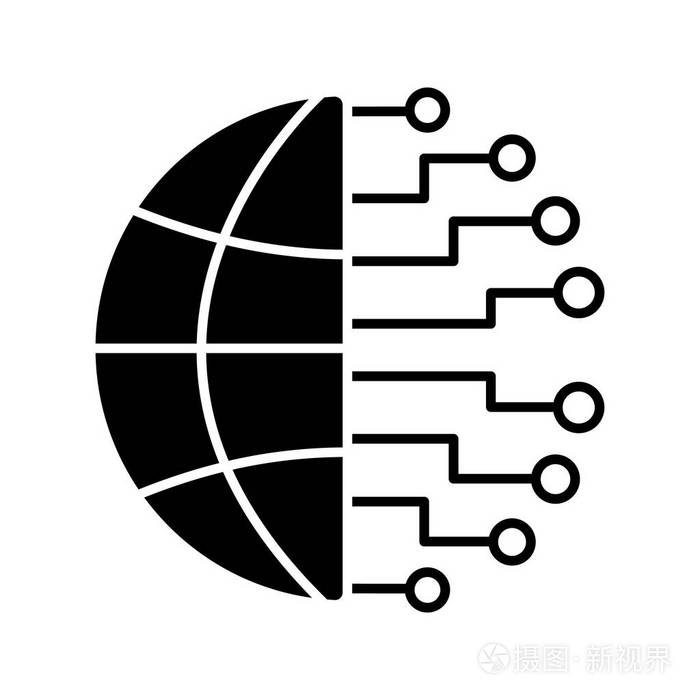白色背景上的大数据标志符号图标插画-正版商用图片0t01gg-摄图新视界
