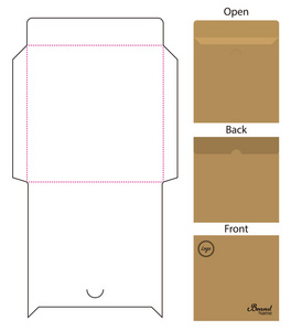 信封展开图片