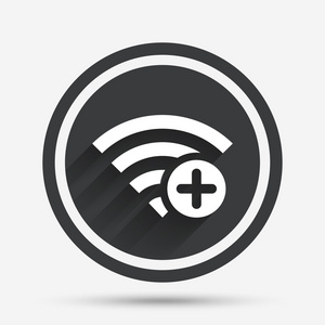 Wifi 加上符号。添加无线网络符号。无线