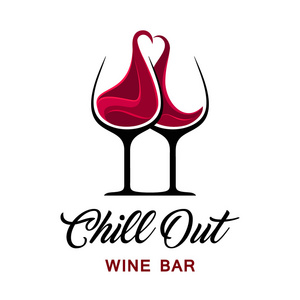 冷静下来的葡萄酒吧 logo 模板