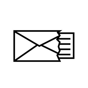 电子邮件图标矢量隔离在白色背景, 电子邮件透明标志