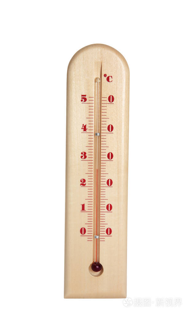 白色背景天气温度计
