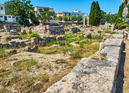 南爱琴海地区insulae 在科斯古集市的遗迹.南爱琴海地区, 希腊照片