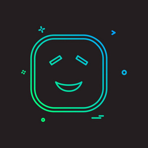 快乐 emoji 表情图标设计矢量