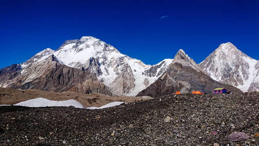 加舒尔布鲁木 i 峰山地块和主教峰, K2 跋涉, 吉尔吉特伯尔蒂斯坦, 巴基斯坦