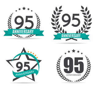 模板 Logo 95 年周年矢量图