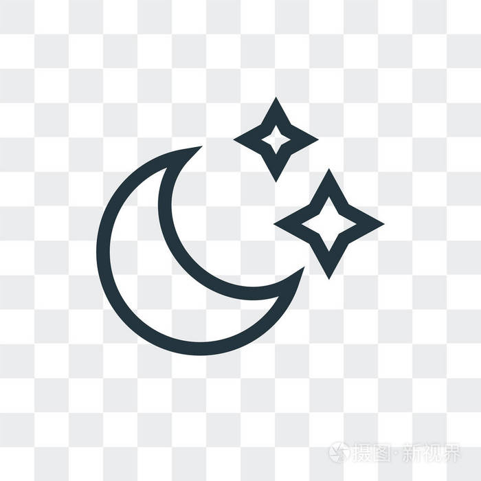 月亮矢量图标被隔离在透明背景上, 月亮标志 d