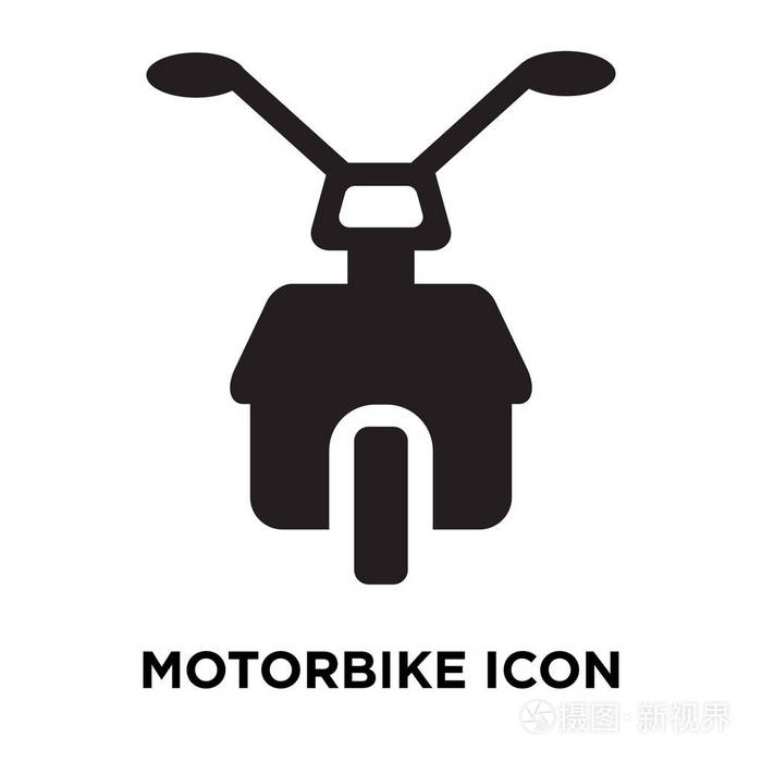 摩托车图标矢量隔离在白色背景上, 标志概念的摩托车标志上透明背景