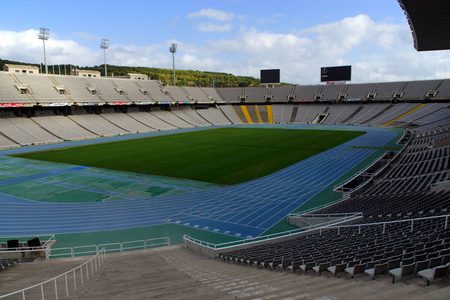 巴塞罗那 西班牙。Lluis 公司奥林匹克体育场在蒙特惠克山在巴塞罗那