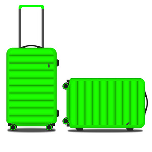 两个手提箱淡绿色