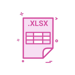 Xlsx 应用程序下载文件文件格式图标矢量设计