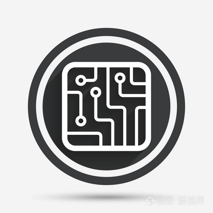 电路板签名图标.技术符号插画-正版商用图片0t0yx4-摄图新视界