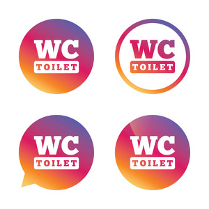 Wc 厕所标志图标。厕所标志