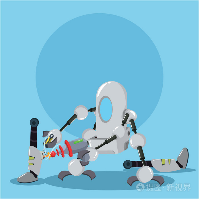 机械修复自己一条腿的机器人