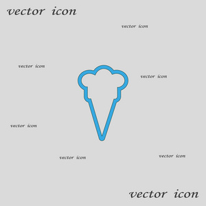 简约图标冰淇淋, 矢量插画