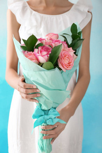 绽放玫瑰女人花图片