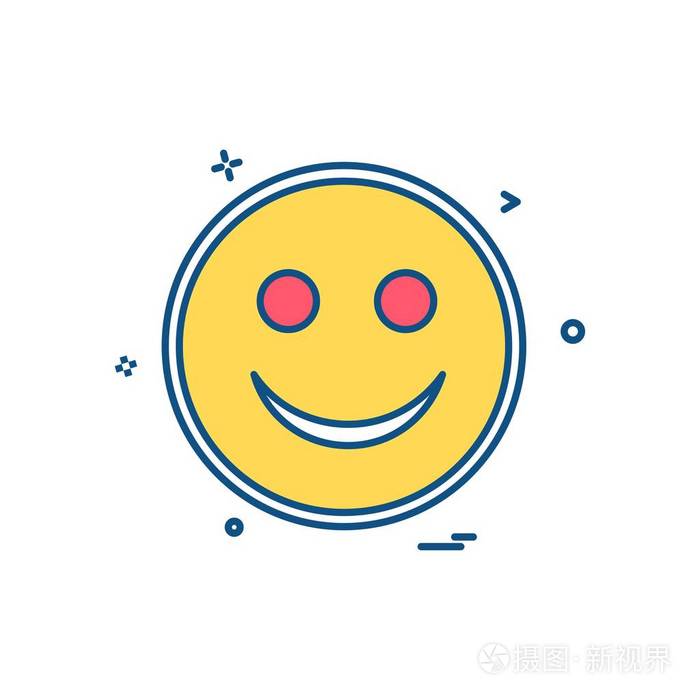 快乐emoji 表情图标设计矢量