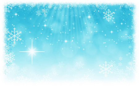 抽象蓝色圣诞节背景以星雪花和轻的梯度作用为冬天季节和圣诞节概念