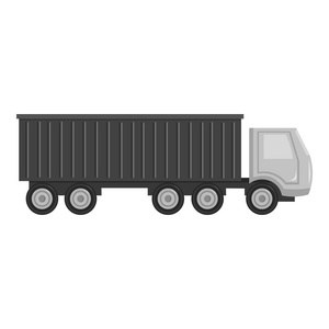 针对 web 和移动矢量插画的卡车交货图标
