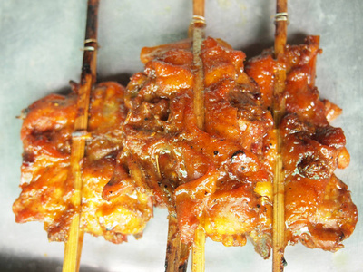 串鸡片食物