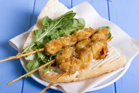 三明治配海鲜图片