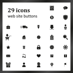一套为网站按钮 29 图标