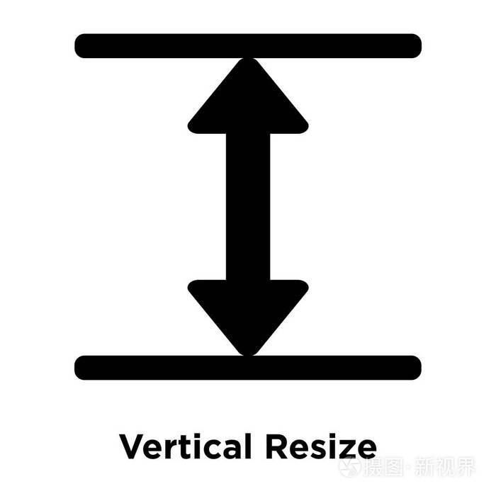 垂直调整图标矢量在白色背景下隔离, 标志概念垂直调整标志在透明背景, 实心黑色符号