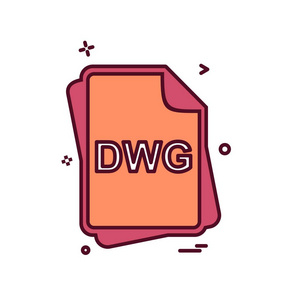 Dwg 文件类型图标设计向量