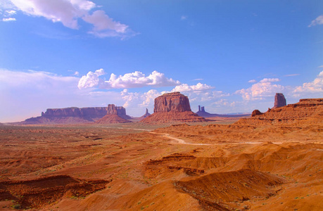纪念碑谷看法在犹他和亚利桑那, 美国纳瓦霍保留区域