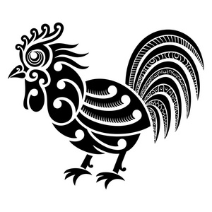 公鸡标志矢量图照片