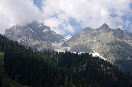 在克什米尔，印度 Sonamarg 景观