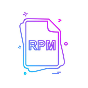 Rpm 文件类型图标设计向量