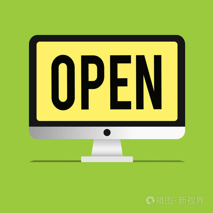 显示打开的文本符号.概念照片新起点商业创业通道允许访问可用