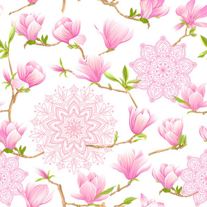 玉兰花图案图片