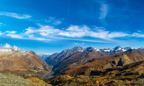 在瑞士阿尔卑斯山风景