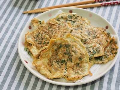 韩式鸡蛋蔬菜煎饼图片