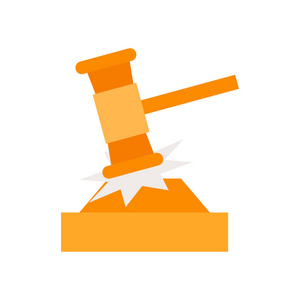 锤图标矢量隔离在白色背景, 锤子标志, 我照片