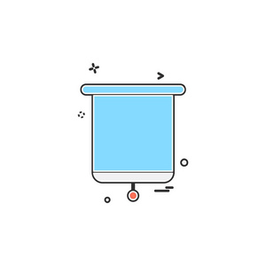 演示文稿图标设计矢量图