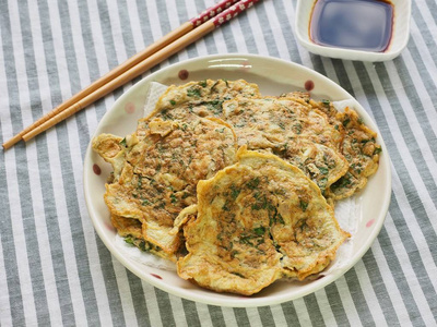 韩式鸡蛋蔬菜煎饼图片