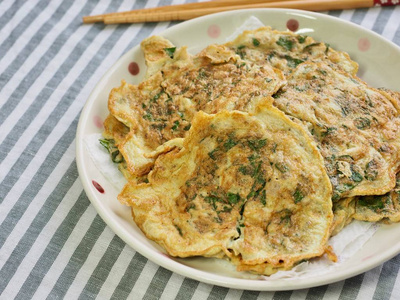 韩式鸡蛋蔬菜煎饼图片