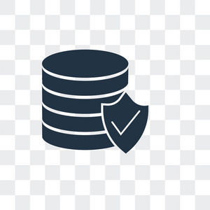 数据库矢量图标在透明背景下隔离, 数据库徽标设计照片