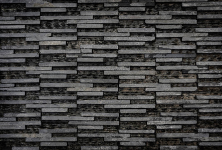 现代黑白矩形瓷砖背景, 浅灰色复古石材装饰质地, 建筑墙面