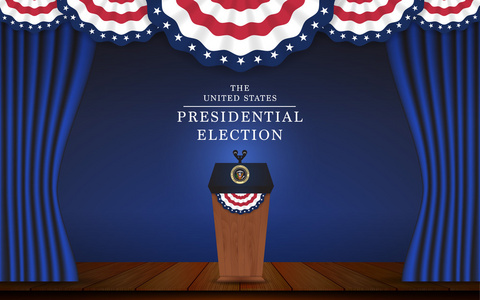总统选举横幅背景图片